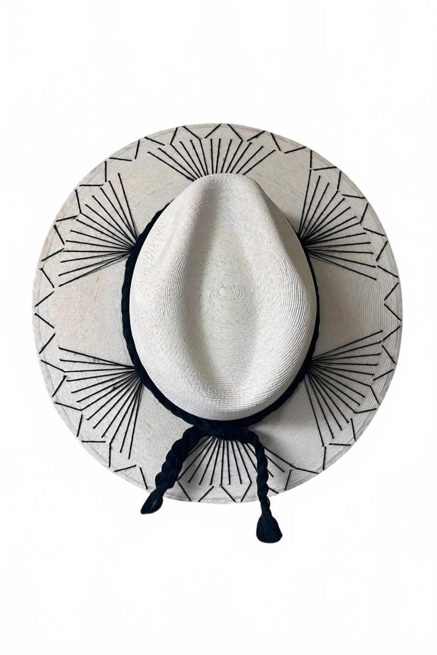 NEW THE GOLDIE HAT CO. women's mallorca hat in black/black